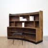 Curved Italian Art Deco Pine Book Shelf, circa 1930