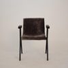 Midcentury Italian Black and Grey Velvet Armchair by Olivetti Synthesis, 1960s