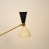 (re-edition)Adjustable Italian Three-Arm Brass & Marble Floor Lamp in the Style of Stilnovo