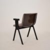 Midcentury Italian Black and Grey Velvet Armchair by Olivetti Synthesis, 1960s