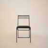 1980 Italian Memphis Chair in Metal with Leather Seat