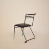 1980 Italian Memphis Chair in Metal with Leather Seat