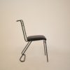 1980 Italian Memphis Chair in Metal with Leather Seat