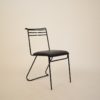 1980 Italian Memphis Chair in Metal with Leather Seat