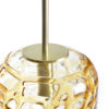 Golden Glass Ceiling Light By Doria, Germany, 1960s
