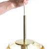 Golden Glass Ceiling Light By Doria, Germany, 1960s