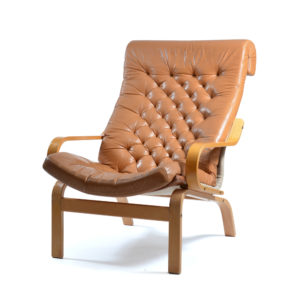 Noboru Nakamura Bore Armchairs For Ikea In Leather And Linen, 1970s
