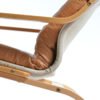 Noboru Nakamura Bore Armchairs For Ikea In Leather And Linen, 1970s Noboru Nakamura Bore Armchairs For Ikea In Leather And Linen, 1970s