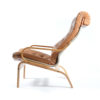 Noboru Nakamura Bore Armchairs For Ikea In Leather And Linen, 1970s Noboru Nakamura Bore Armchairs For Ikea In Leather And Linen, 1970s