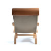Noboru Nakamura Bore Armchairs For Ikea In Leather And Linen, 1970s Noboru Nakamura Bore Armchairs For Ikea In Leather And Linen, 1970s