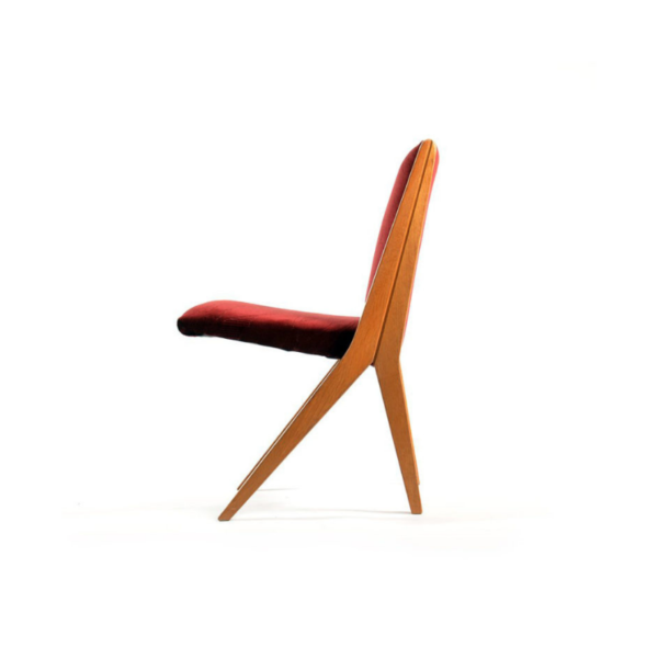 Unique Mid Century Chairs In Oak, Czechoslovakia Circa 1970 Unique Mid Century Chairs In Oak, Czechoslovakia Circa 1970