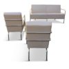 Vintage Nude Leather Cinema Seating Group by Gunilla Allard for Lammhults, 1990s