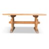 Midcentury Swedish Trestle Pine Dining Table