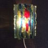 Midcentury Brutalist Glass Wall Lamp "Chartres" by Willem Van Oyen for Raak 1964