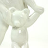 White Porcelain Sculpture Of A Girl With A Teddybear, Czechoslovakia