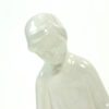 White Porcelain Sculpture Of A Girl With A Teddybear, Czechoslovakia