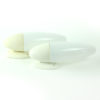 Two Rare All White Wall Lamps In White Opaline Glass, Czechoslovakia, Circa 1960