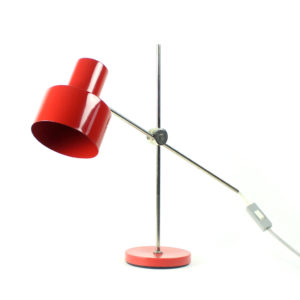 Red Industrial Office Lamp By Jan Suchan For Elektrosvit, Czechoslovakia, 1967