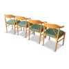8 Midcentury Swedish Beechwood Dining Chairs by Ferdinand Lundquist for Gemla