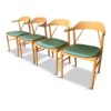8 Midcentury Swedish Beechwood Dining Chairs by Ferdinand Lundquist for Gemla