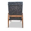 Set of Two Vintage Oak Blue Velour Easy Chairs, 1970s
