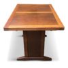 Vintage Swedish Extendable Trestle Solid Oak Dining Table, 1910s Vintage Swedish Extendable Trestle Solid Oak Dining Table, 1910s
