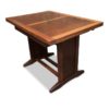 Vintage Swedish Extendable Trestle Solid Oak Dining Table, 1910s Vintage Swedish Extendable Trestle Solid Oak Dining Table, 1910s