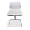 4 Midcentury Swedish White Metal Stackable Chairs from DUX, 1968