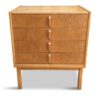Midcentury Swedish Oak 4-Drawers Cabinet by Bertil Fridhagen for Bodafors, 1963
