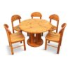 Danish Solid Pine Extension Dining Set by Rainer Daumiller for Hirtshals Sawmil