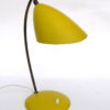 1950's Italian Design Sleek Desk Yellow and Brass Table Lamp