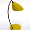 1950's Italian Design Sleek Desk Yellow and Brass Table Lamp