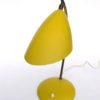 1950's Italian Design Sleek Desk Yellow and Brass Table Lamp