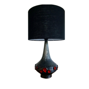 1960's Belgian Art Pottery Perignem Table Lamp Rogier Vandeweghe Design