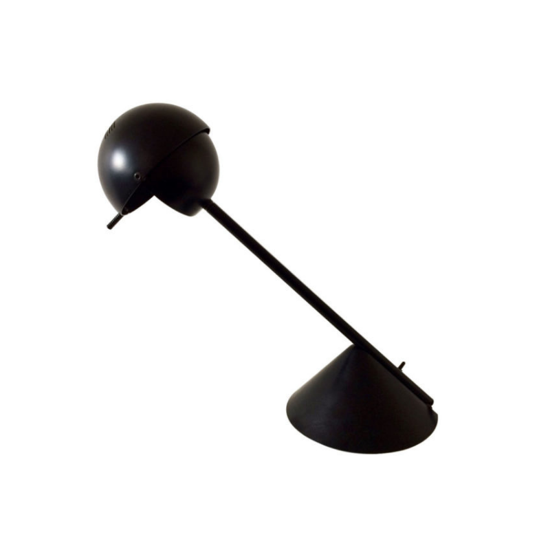 1980’s Italian Memphis Design Adjustable Ball Shade metal Desk Lamp