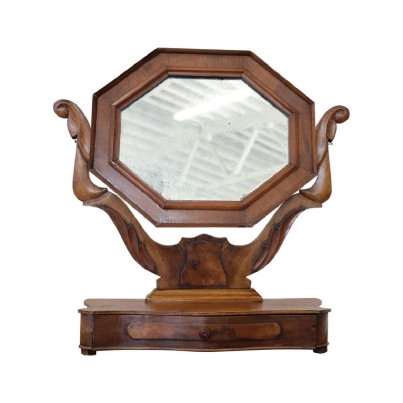 19th Century Walnut Carved Dressing Table Mirror Design Addict Mirrors