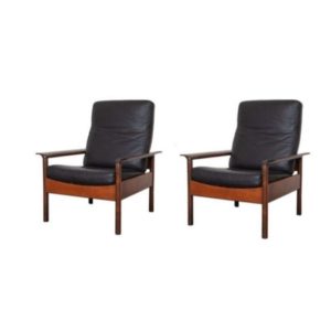 Two high back and two low back chairs.