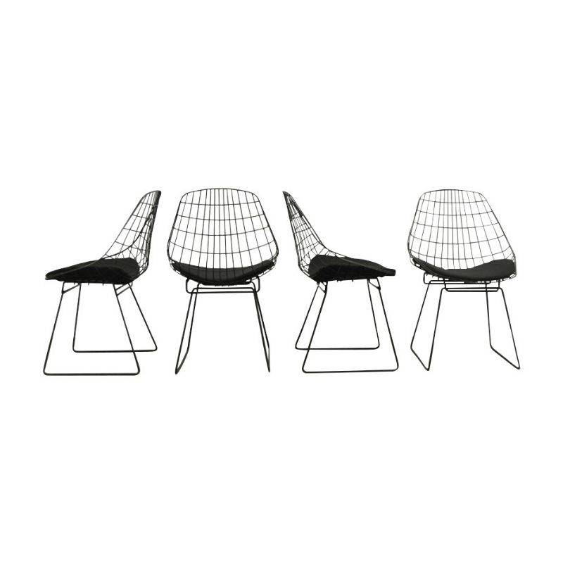 Vintage Wire Chairs SM05 by Cees Braakman for UMS PASTOE ,1950s