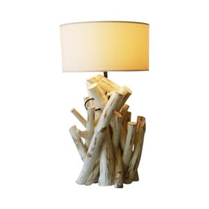 Wooden boudoir lamp, Germany, 1980s.