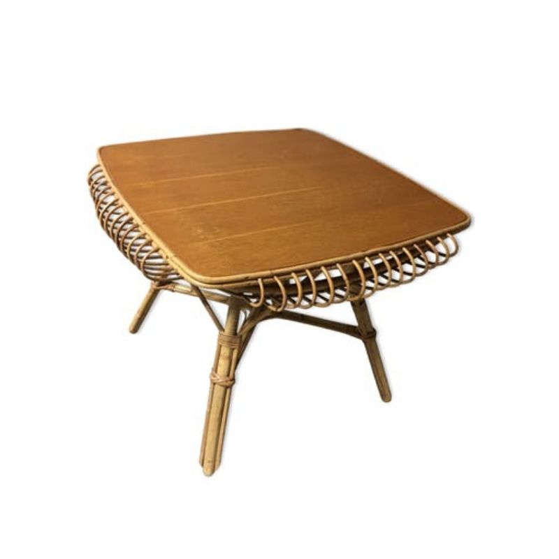 Rattan Coffee Table from the 60s