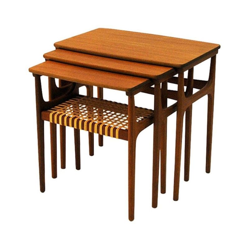 Set of three Teak Insert tables by Erling Torvits for HM, 1960s Denmark