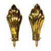 Vintage Brass wall candleholder pair by Lars Holmström 1960s, Sweden