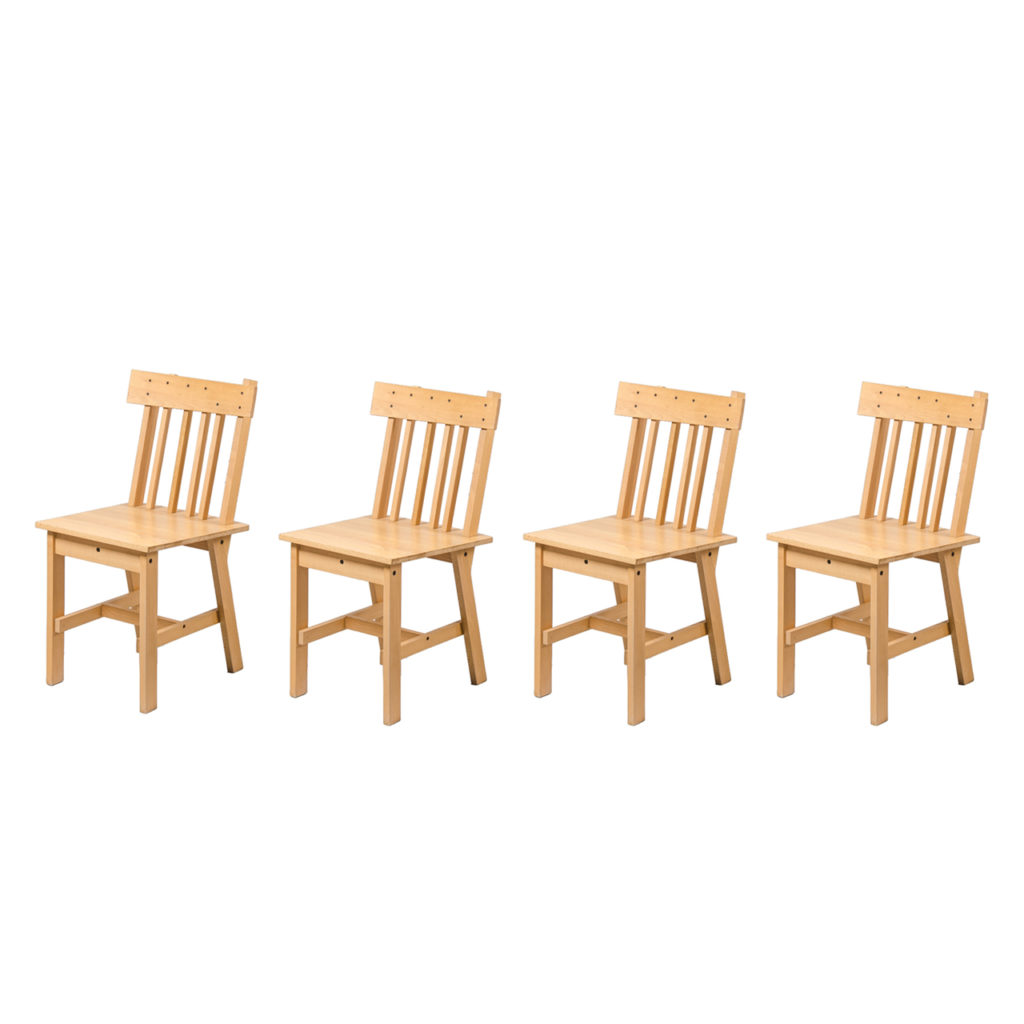 German Design Chair In Beech, Set of 4