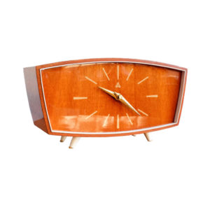 Vintage German Wooden Clock from Weimar, 1960s