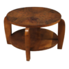 Italian design coffee table in walnut and burl Italian design coffee table in walnut and burl
