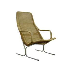 Vintage Rattan Model 514C Armchair by Dirk Van Sliedregt for Gebroeders Jonkers, 1960s