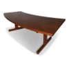 Midcentury Danish Teak Coffee Table with Curved Desk, 1950s