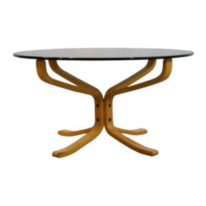 Vintage Hard Glass Falcon Coffee Table by Sigurd Ressell for Vatne Møbler, 1990s