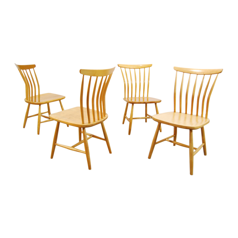 SZ03 Dining Chairs by Bengt Akerblom & Gunnar Eklof for Akerblom, 1950s, Set of 4