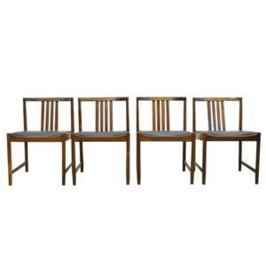 Vintage Scandinavian Rosewood Dining Chairs from Iilum Wikkelso, 1960s, Set of 4